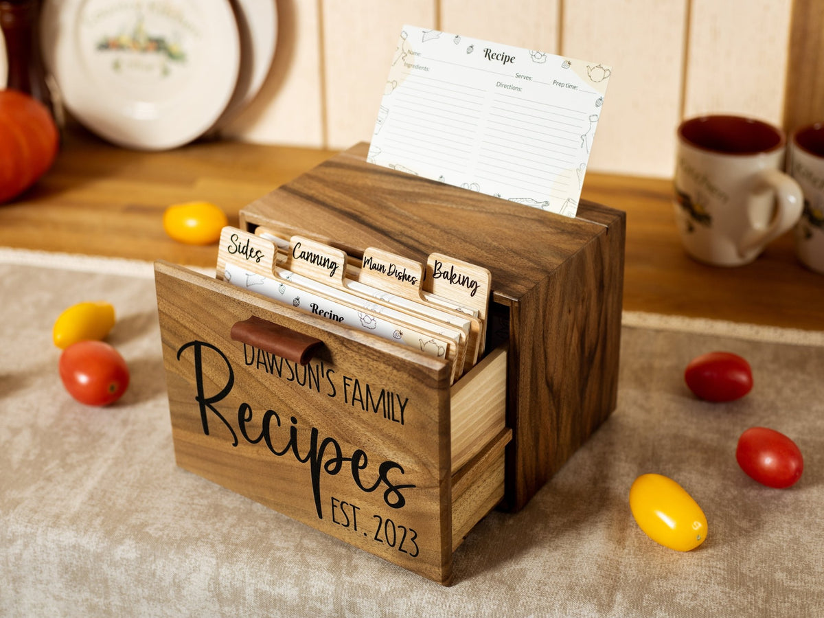 Personalized Recipe Box - St George Leather Shop