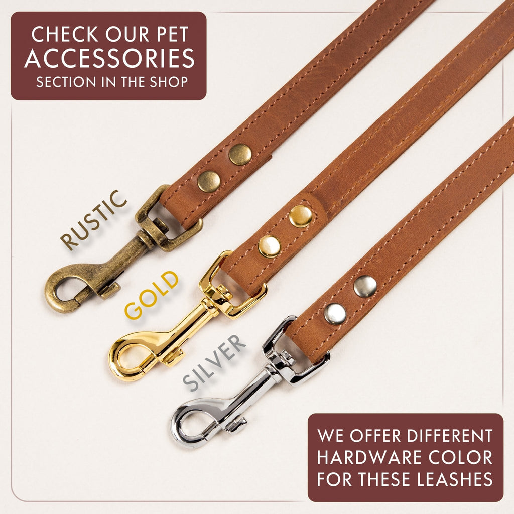 Leather Dog Collar with Rustic Buckle - St George Leather Shop