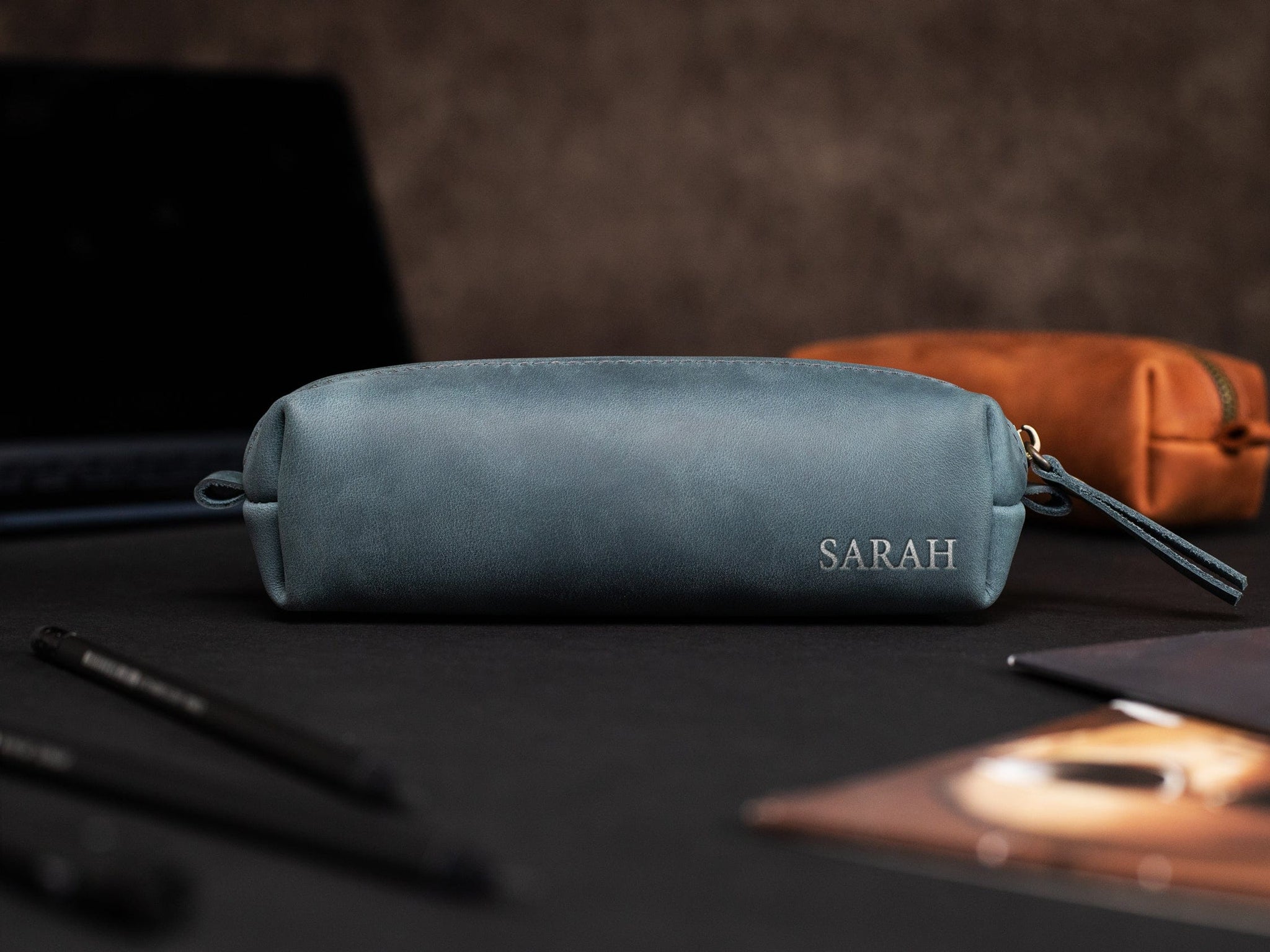 Personalized Leather Pencil Case - St George Leather Shop