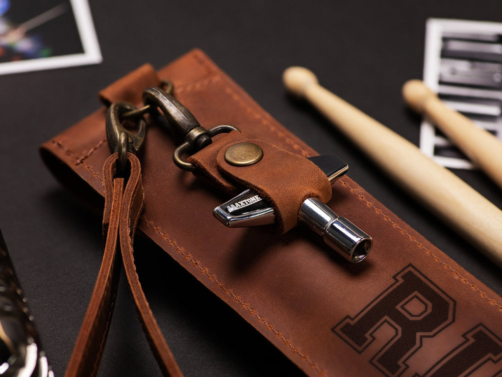 Personalized Leather Drumstick Holder - St George Leather Shop