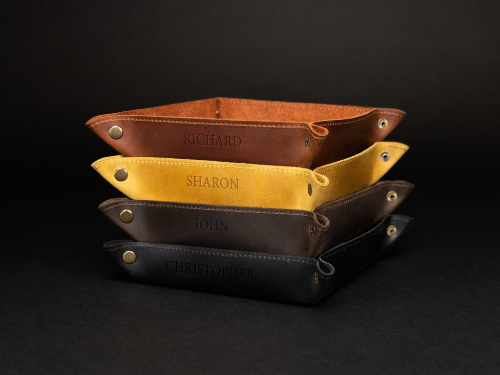 Rustic Leather Valet Tray - St George Leather Shop