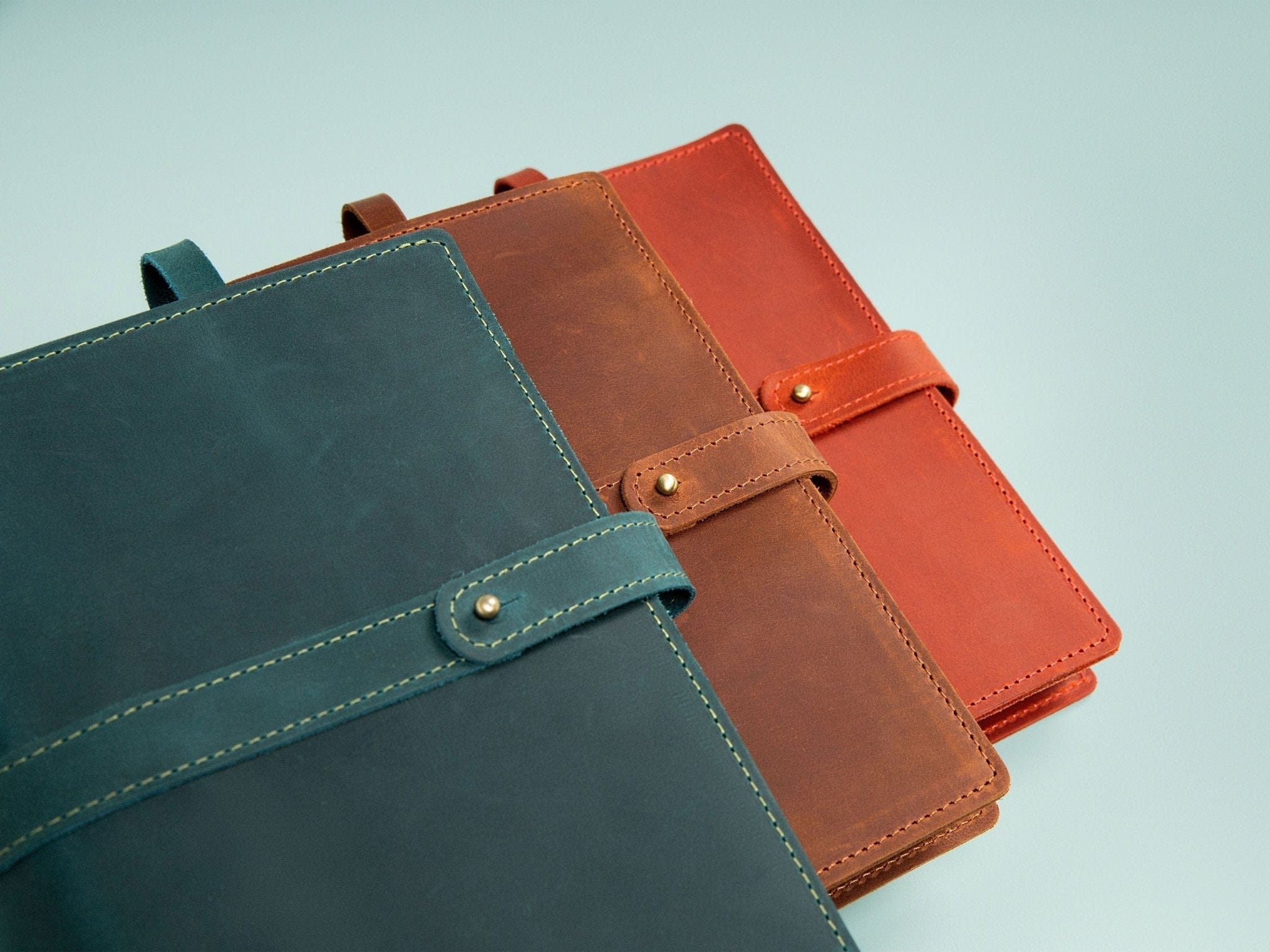 Vintage Leather Notebook Cover Personalized - St George Leather Shop