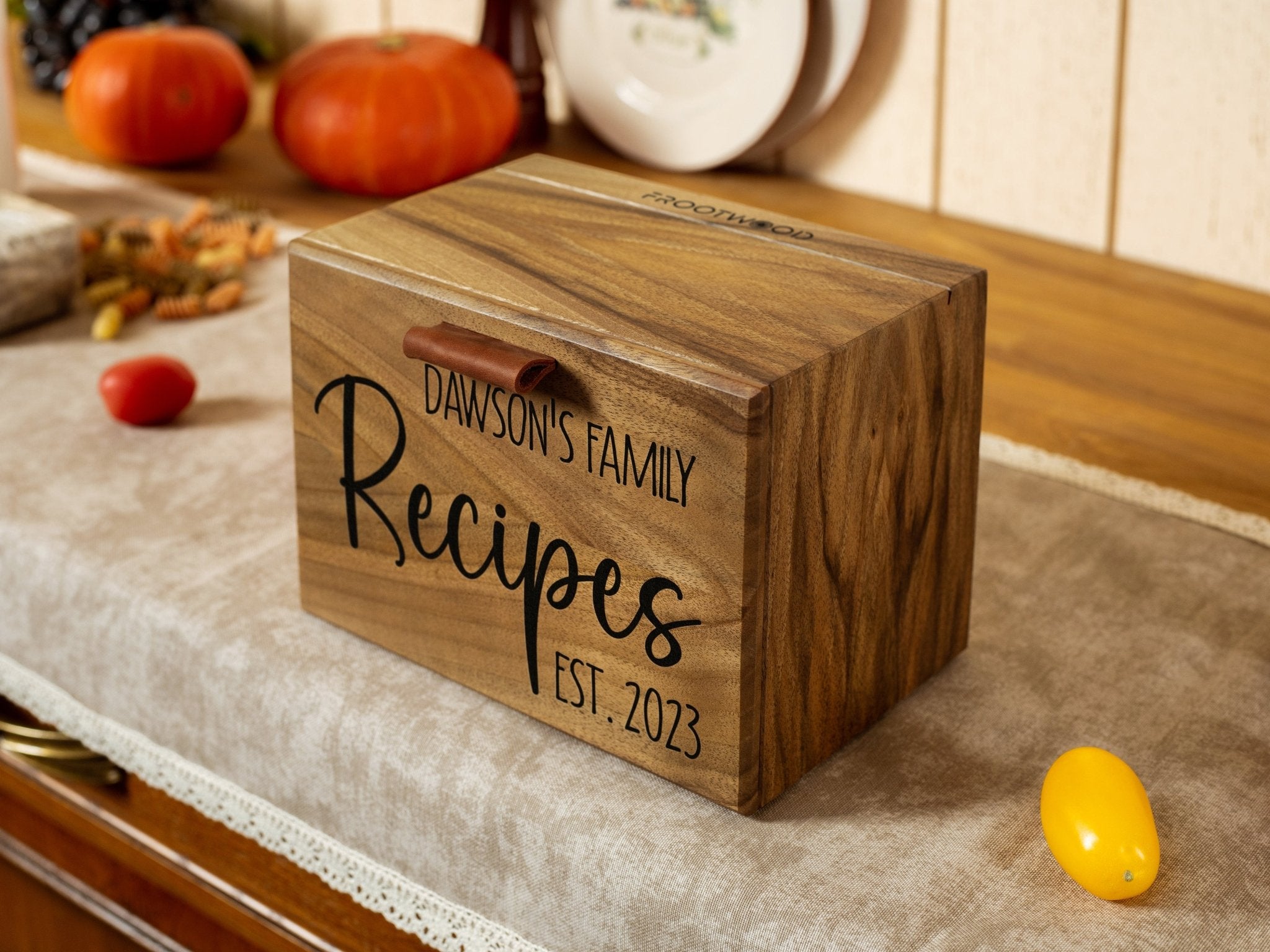 Personalized Recipe Box - St George Leather Shop