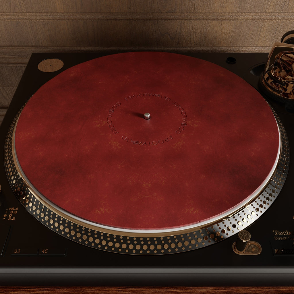 Vinyl Record Leather Mat - St George Leather Shop