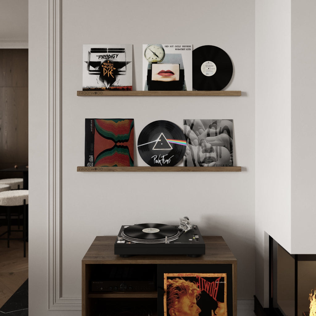 Wall Mounted Vinyl Record Display Shelf - St George Leather Shop