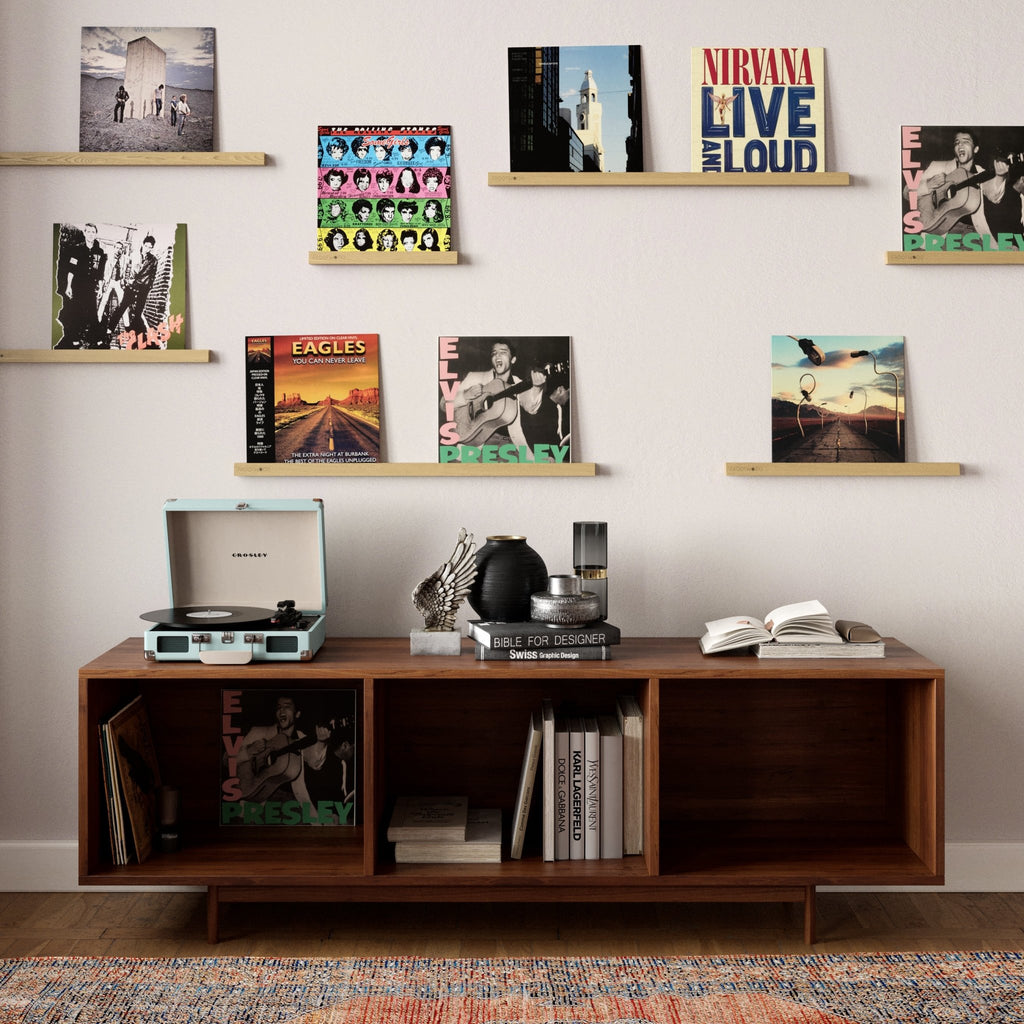 Wall Mounted Vinyl Record Display Shelf - St George Leather Shop